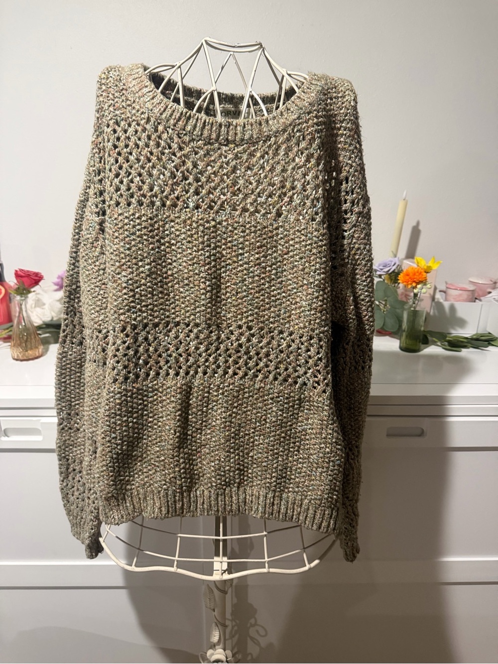 Orvis Multitone Crewneck Open-Stitch Sweater